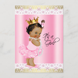 Convite Chá De Bebê Ballerina Tutu Pearl