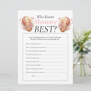 Convite Chá de Bebê. balões de tédi Menina Quem Sabe Mamãe