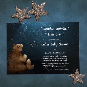 Convite Chá de Bebê Bears Twinkle Twinkle Little Star