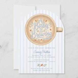 Convite Chá de Bebê: Bebê está Preparando Café