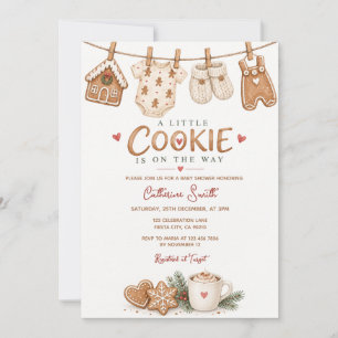 Convite Chá de Bebê Biscoito de Gengibre Baby Shower