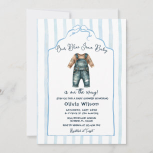 Convite Chá de Bebê Blue Jean
