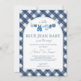 Convite Chá de Bebê Blue Jean