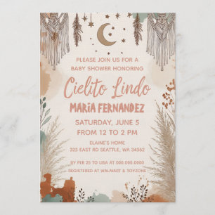 Convite Chá de Bebê Boho Cielito Lindo