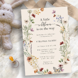Convite Chá de Bebê Boho de Flores Silvestres