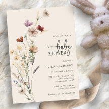 Chá de Bebê Boho de Flores Silvestres