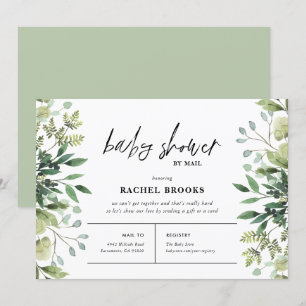 Convite Chá de Bebê Boho Greenery por Correio