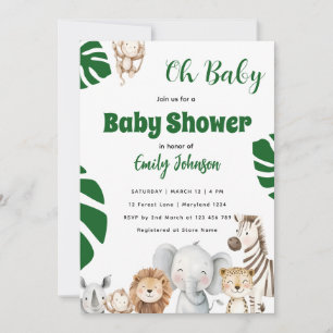 Convite Chá de Bebê Boho Jungle