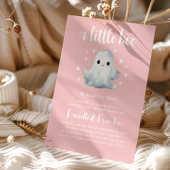 Convite Chá de Bebê Boo Halloween Adorável (Criador carregado)