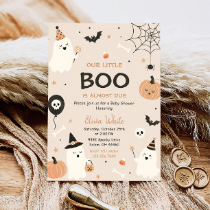 Convite Chá de Bebê Boo Nosso Pequeno Boo Está Quase Chega