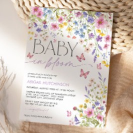 Convite Chá de Bebê Borboleta Baby em Flor