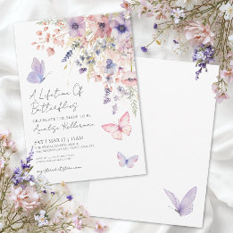 Convite Chá de Bebê Borboleta Flor Silvestre