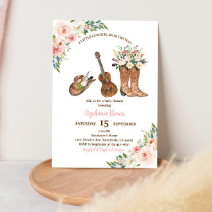 Convite Chá de Bebê Botas de Cowboy Rústico