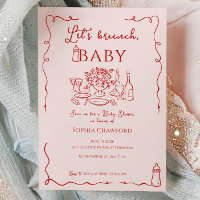 Chá de Bebê Brunch Divertido com Rabiscos