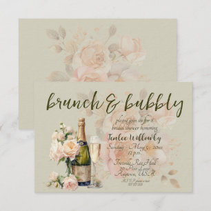 Convite Chá de Bebê & Brunch Verde Casamento