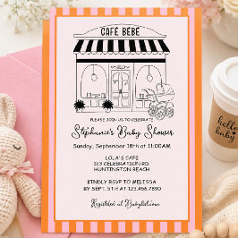 Convite Chá de Bebê Café Baby Shower | Paris Café | Café B