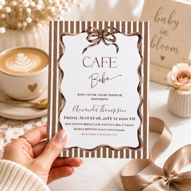 Convite Chá de Bebê Café Bebe (Criador carregado)