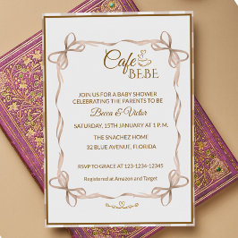 Convite Chá de Bebê Café Bebe Francês