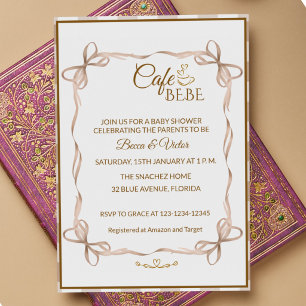 Convite Chá de Bebê Café Bebe Francês