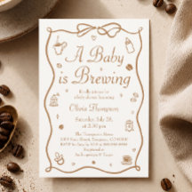 Chá de Bebê Café Um Bebê Está Sendo Preparado