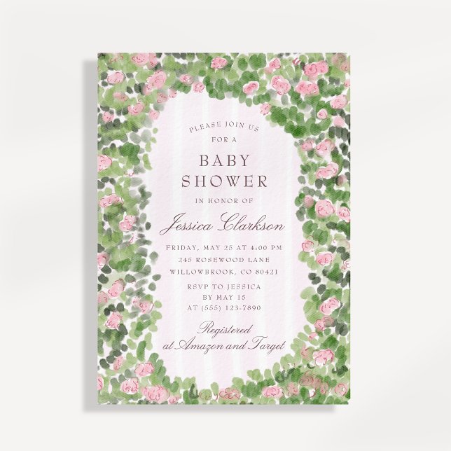 Convite Chá de Bebê Caprichoso Jardim Baby in Bloom  (Criador carregado)