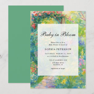 Convite Chá de Bebê Caprichoso Jardim Bebê em Flor