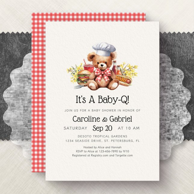 Convite Chá de Bebê Casal BBQ (Criador carregado)