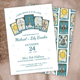 Convite Chá de Bebê Celestial Adivinho de Tarot