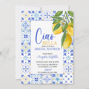 Convite Chá de Bebê Ciao Bella Amalfi Coast Lemon