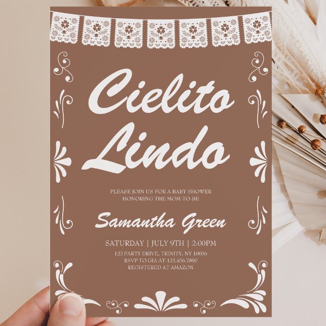 Convite Chá de Bebê Cielito Lindo Sem Gênero (Criador carregado)