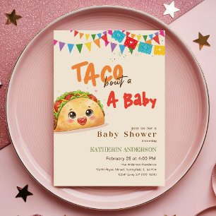 Convite Chá de Bebê Colorido e Divertido de Taco Fiesta Me