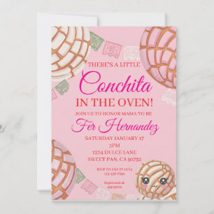 Convite Chá de Bebê Concha Rosa