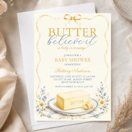 Convite Chá de Bebê Cottage Core Butter Believe It