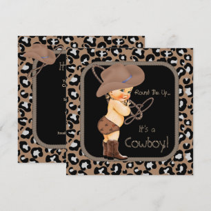 Convite Chá de Bebê Country Western Cowboy