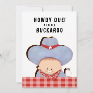 Convite Chá de Bebê Cowboy
