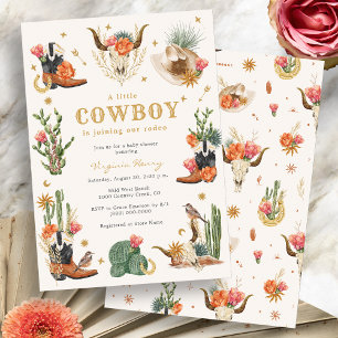 Convite Chá de Bebê Cowboy Selvagem do Oeste