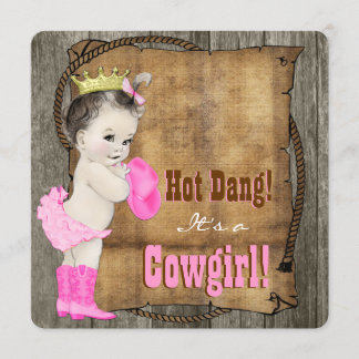 Convite Chá de Bebê Cowgirl