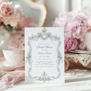 Convite Chá de Bebê da Elegante Marie Antoinette