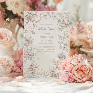 Convite Chá de Bebê da Elegante Marie Antoinette