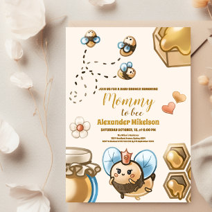 Convite Chá de bebê da mamãe abelha