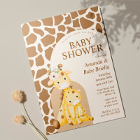 Chá de Bebê da Mamãe e do Bebê Girafa Neutro