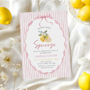 Convite Chá de Bebê da Mama's main Squeeze Lemon