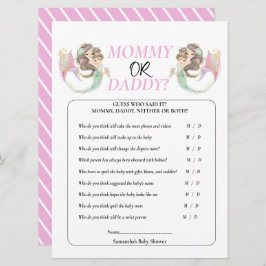 Convite Chá de bebê da sereia debaixo do mar