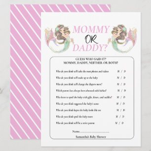 Convite Chá de bebê da sereia debaixo do mar