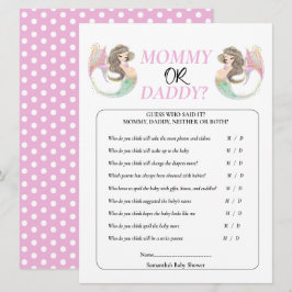 Convite Chá de bebê da sereia debaixo do mar mamãe papai