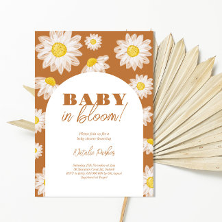 Convite Chá de Bebê Daisy Baby in Bloom