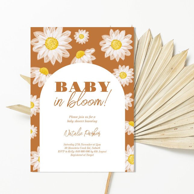 Convite Chá de Bebê Daisy Baby in Bloom (Criador carregado)