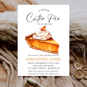 Convite Chá de Bebê de Abóbora Outono Fofinho 