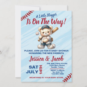 Convite Chá de Bebê de Beisebol