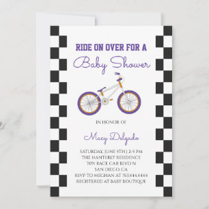 Convite Chá de Bebê de Bicicleta BMX